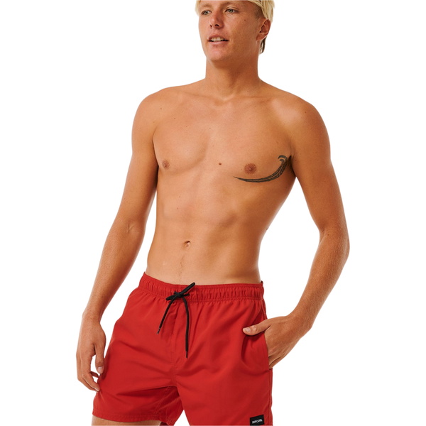 2026 Rip Curl Mens Offset Volley Boardshorts CBOLQ4 - Red